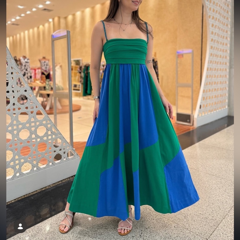 FARM Rio Cropped Patch Dress Size XS